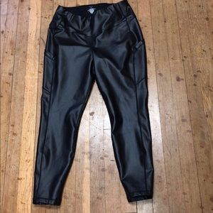 Torrid Black Leather Leggings